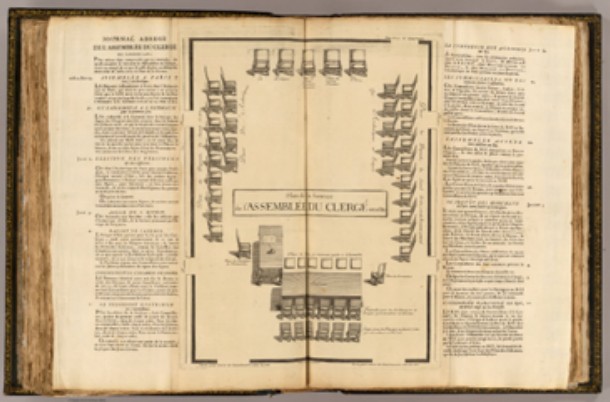 Plan de la séance de l’Assemblée du clergé en 1680, Paris, BNF